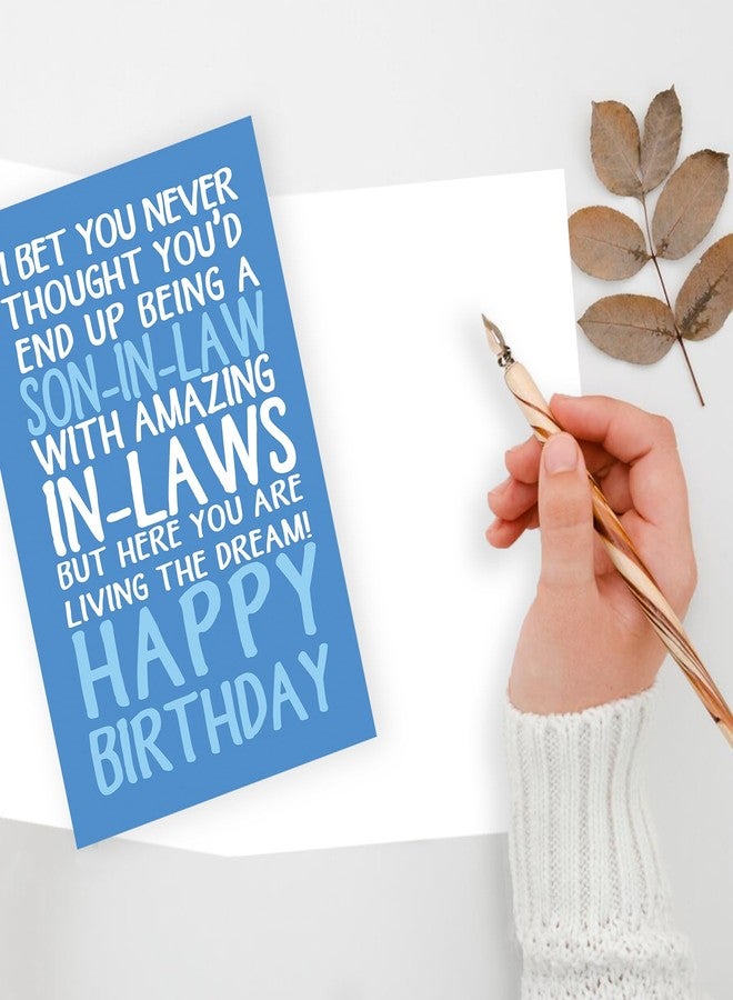 ICOOLYI Funny Son-in-Law Birthday Card from Awesome In-Laws - Humorous and Sarcastic Greeting for Son-in-Law Living the Dream - Happy Birthday Card for Him - Image 3