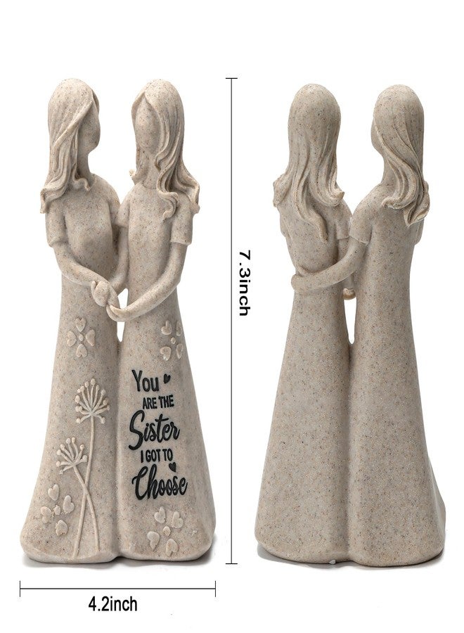 INLOMEM Friendship Gifts for Best Friends Women - Resin Sister Figurines Best Friend Sister Birthday Gift Ideas Unique Gifts for Sisters from Sister - Hand-Painted Figure (Granite) - Image 5