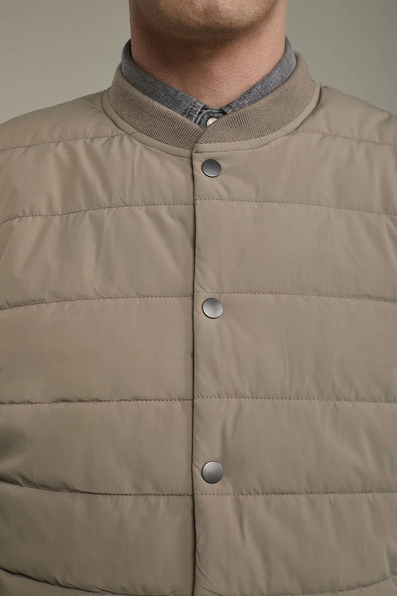 Doppelganger Beige Men's reversible sleeveless vest with lightweight padding regular fit - Beige for Men | Best Price UAE