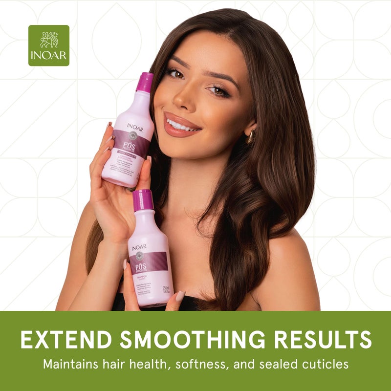 Inoar PÃ³s Progress Duo Kit, Shampoo & Conditioner for Post-Treatment Care, 8.45 fl.oz. Each - Image 4