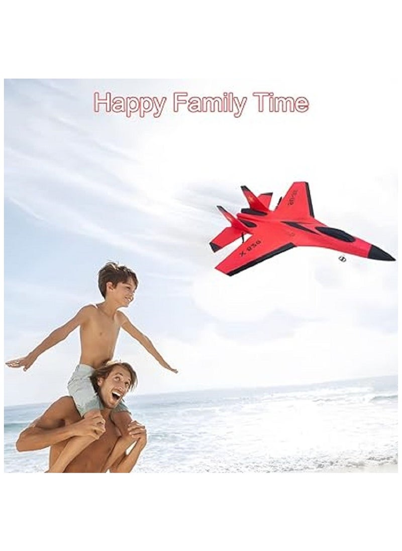Generic - Rc Jet Foam 2 Channel 2.4GHz Remote Control Fighter Airplane Ready to Fly Plane with Led Light, RC Aircraft for Beginners Adults & Kids for Boys 14+ high Speed rc Airplane, Hobby rc Jet Planes - Image 1