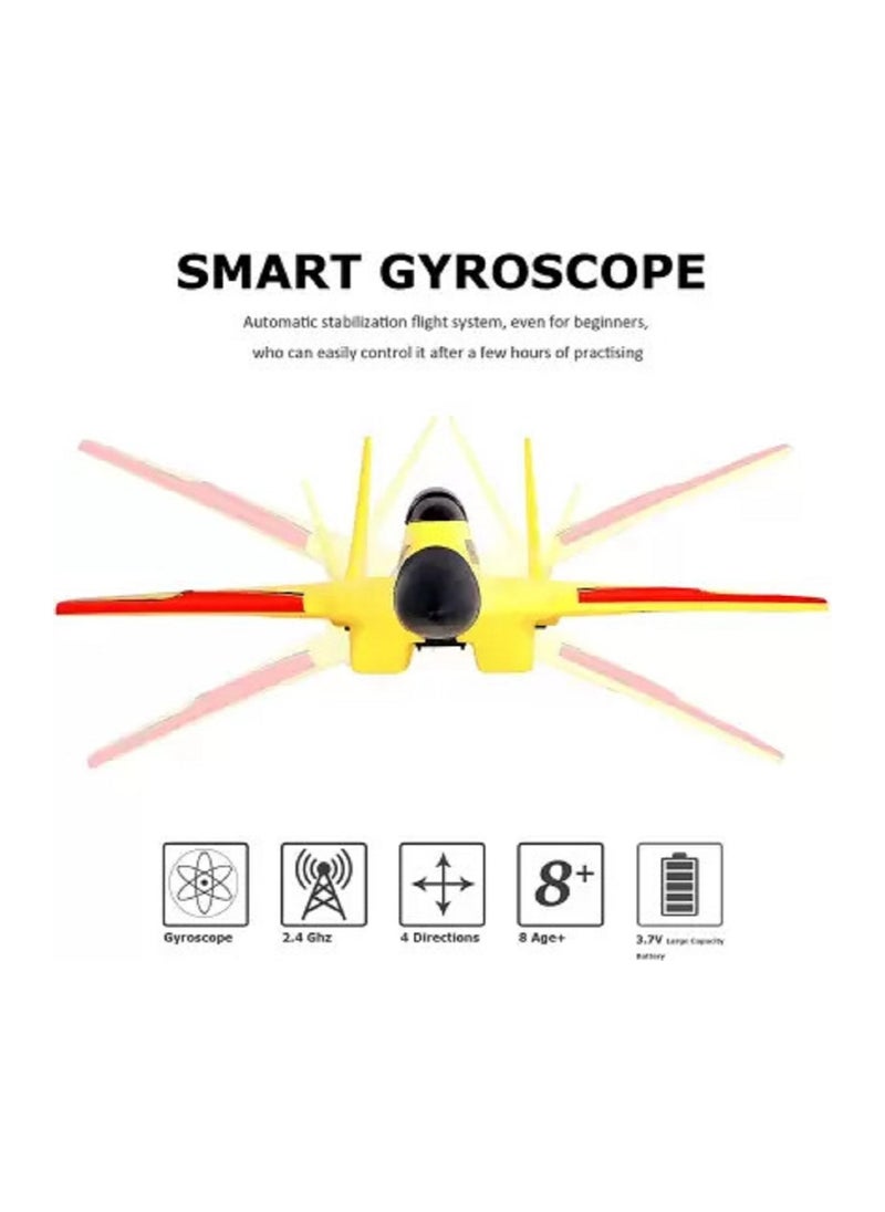 Generic - Rc Jet Foam 2 Channel 2.4GHz Remote Control Fighter Airplane Ready to Fly Plane with Led Light, RC Aircraft for Beginners Adults & Kids for Boys 14+ high Speed rc Airplane, Hobby rc Jet Planes - Image 1