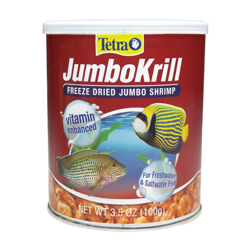 Tetra JumboKrill Freeze-Dried Jumbo Shrimp 3.5 Ounces, Natural Shrimp Treat For aquarium Fish, red (16198) : Pet Food : Pet Supplies - Image 2