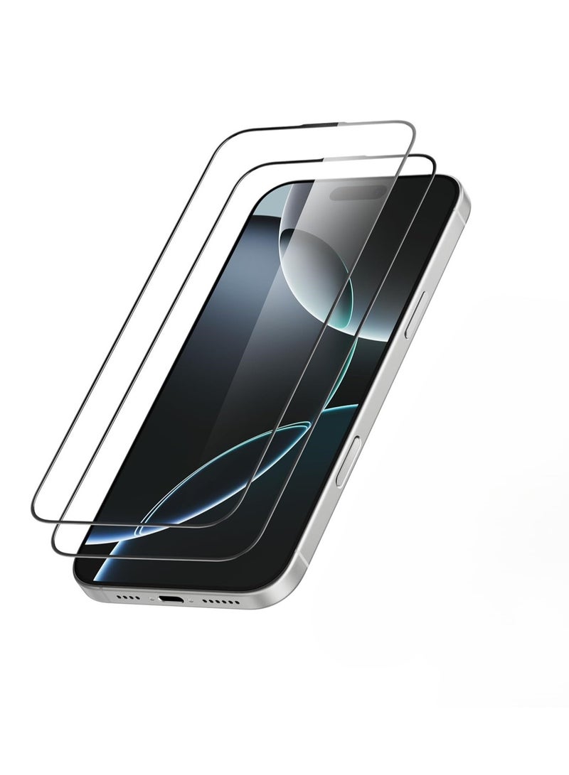 Denx Screen Protector for iPhone 17, 9H Tempered Glass Screen Shatterproof Anti Scratch Glass HD Clear Case Friendly for iPhone 17.