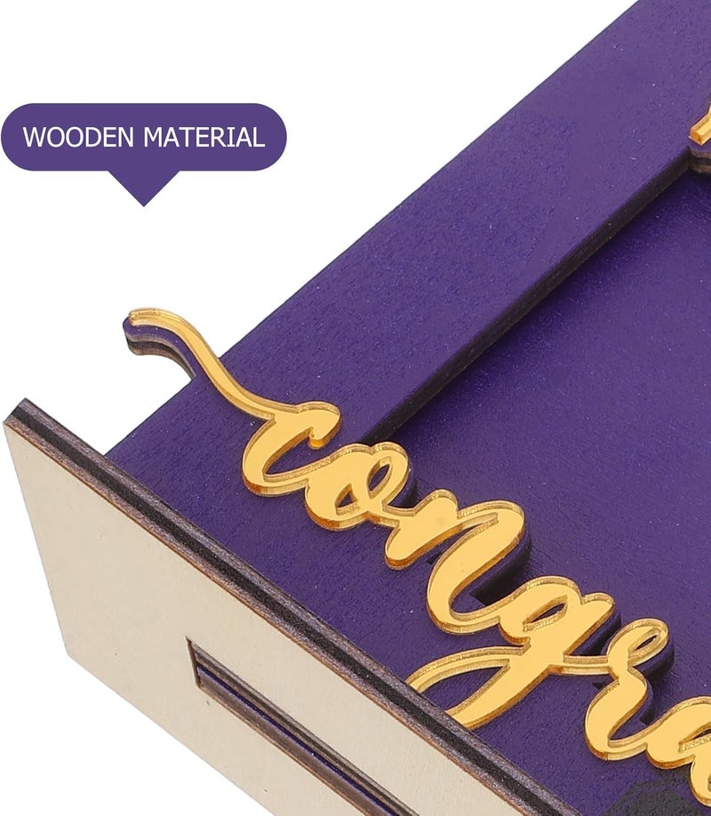 Graduation Photo Frame: Class of 2026 Motivational Wooden Picture Frame with Cap and Tassel Design - Graduation Keepsake for High School College and Preschool Graduates - Image 3