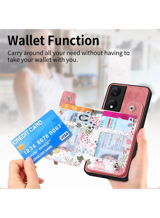 Green Tiger Case For Honor 50 Retro Painted Zipper Wallet Back Phone Case - Image 4