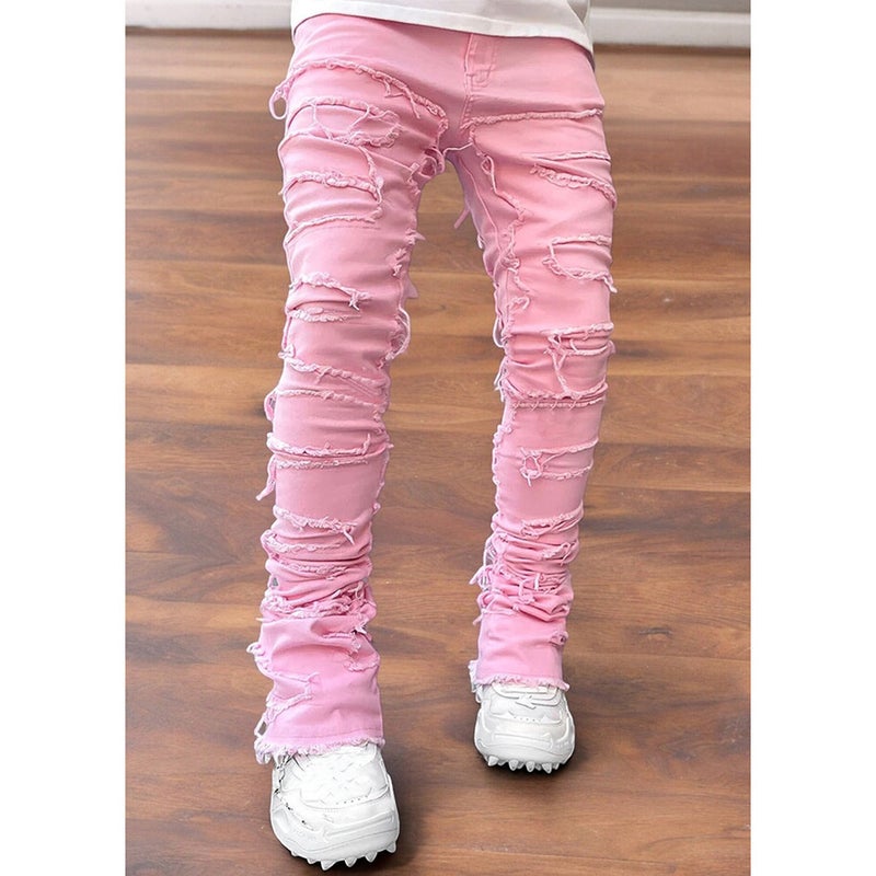 Unisex Classic Denim Jeans Loose Fit Daily Outdoor Wear - Image 1