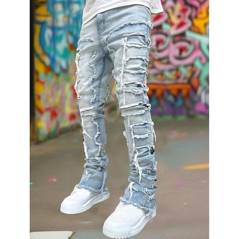 Unisex Classic Denim Jeans Loose Fit Daily Outdoor Wear - Image 4