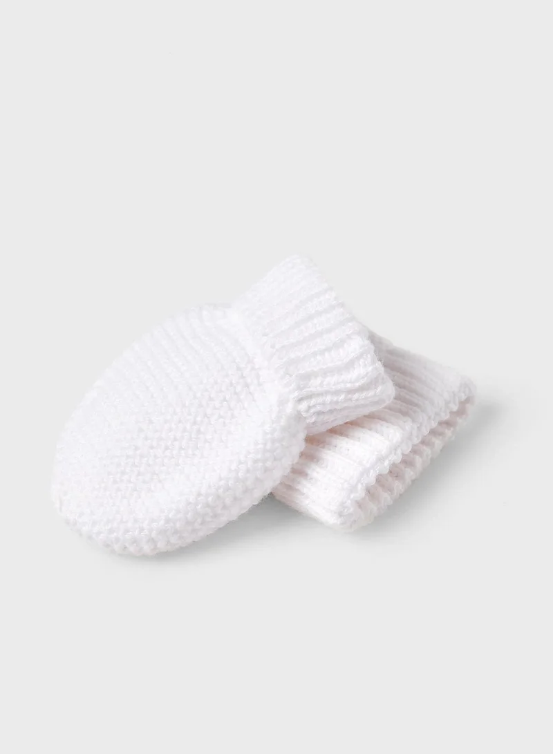 Zippy Infant Knitted Beanie & Mitten Set