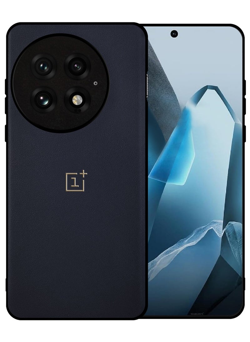 CATANES Case Cover for OnePlus 13 Premium Leather, Elegant Protection and Quad-Camera Precision Cutout - Dark Blue  - Image 5