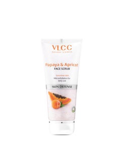 VLCC Papaya & Apricot Face Scrub - 80G | Gentle Scrub To Remove Dead Skin, Dirt. Reduces Dark Spots. Lightens Skin Tone. Mild Exfoliating Scrub | Sensitive Skin Scrub | Remove Blackheads & Whiteheads.  - Image 1