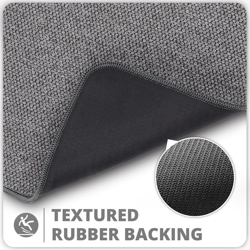 Ultra Thin Bath Mat: Brown, Quick Dry, Washable Bathroom Rug - Absorbent Rubber Bath Mat for Bathroom Shower, Sink and Floor Use - Image 4