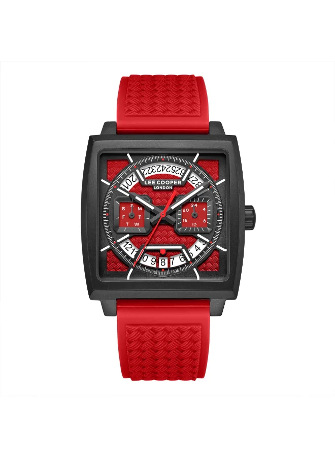 Lee Cooper Men's Silicone Multi Function Watch LC08065.688 - 39 mm