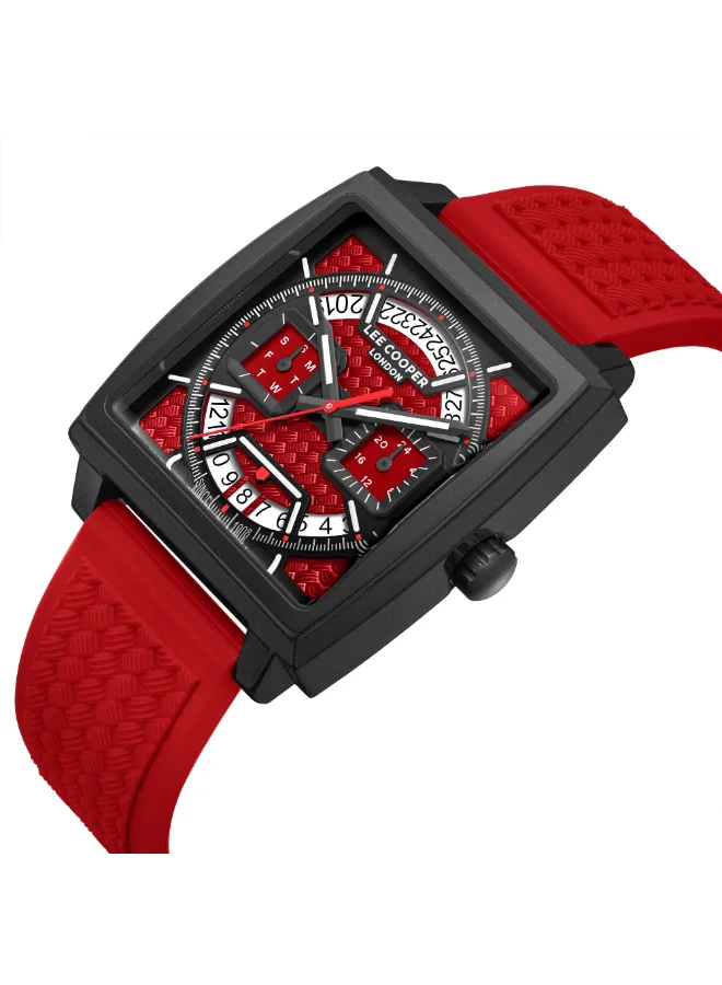 Lee Cooper Men's Silicone Multi Function Watch LC08065.688 - 39 mm
