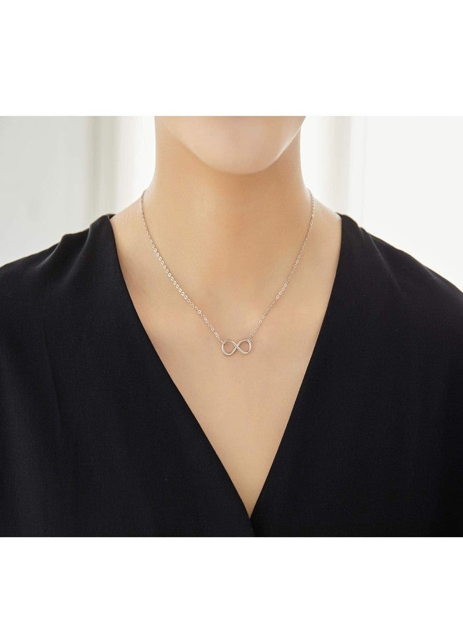 Zealmer Best Friend Cross Arrow Infinity Love Necklace 16K Gold Plated (Infinity silver+gold 2PCS) - Image 5