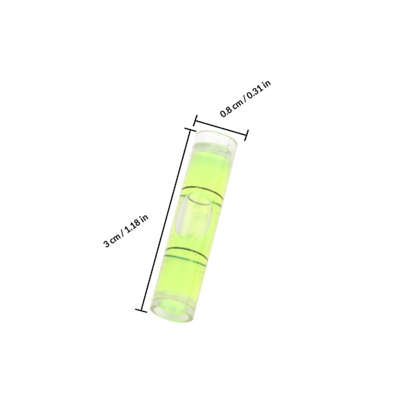 100pcs Fluorescent Bubble Level Vials 9.5x40mm Cylindrical Spirit Level Accessories for Measuring and Levelling Tools - Image 3