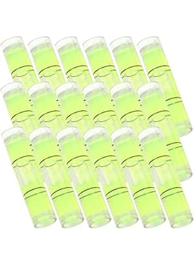 100pcs Fluorescent Bubble Level Vials 9.5x40mm Cylindrical Spirit Level Accessories for Measuring and Levelling Tools - Image 1