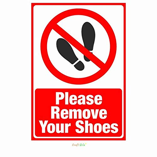 KARTMEN Sign Board Please Remove Your Shoes - Image 1