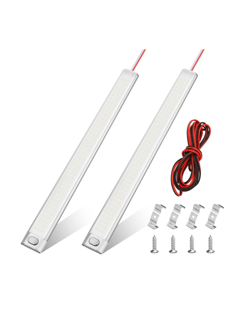 Excefore 2PCS 12V Led Light Strip with 168 LED, 1700LM 10W 12V-85V Led RV Interior Light Bars with Switch, for Enclosed Trailer Cargo Car RV Van Truck Lorry Camper Caravan Boat - Image 1