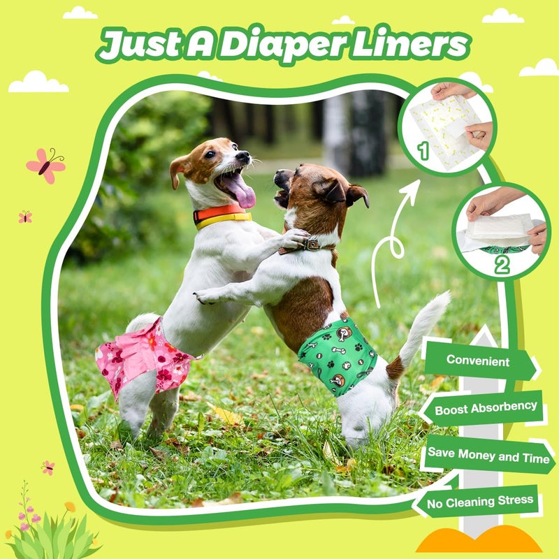 Dono Dog Diaper Liners for Male and Female Dogs, Super Absorbent Dog Booster Pads, 100ct Disposable Doggie Diaper Inserts Fit Reusable Male Belly Bands, Wraps, Washable Period Panties, Regular - Image 5