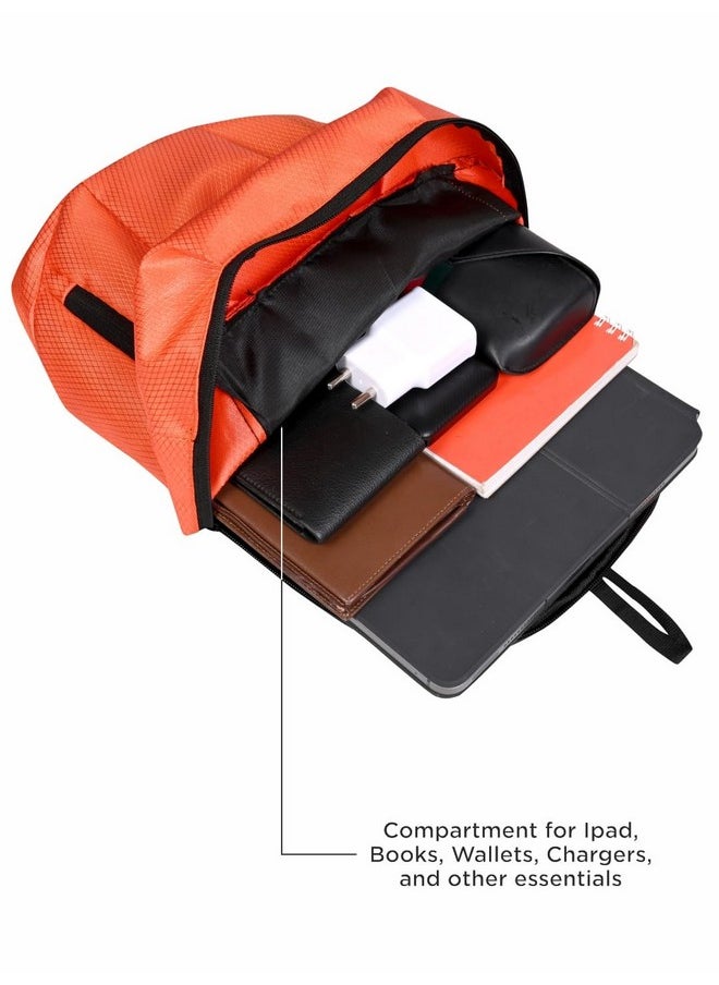 Murano Murano Louis 10ltr Small Casual day backpack/Office Bag | Travel Bag | School Bag | College Bag | Versatile bag For Men & Women |For Girl & Boy (Orange)  - Image 3