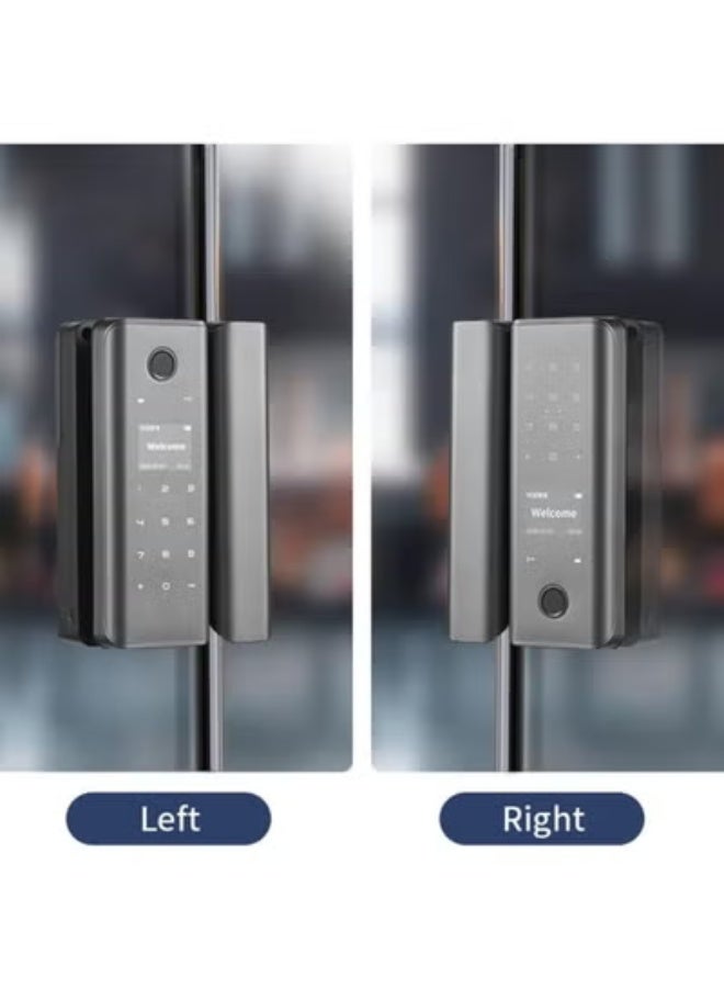 AROAQ Smart Fingerprint Lock Tuya App Enabled, Automatic Lock with Key and Password for Frameless/Framed Glass Push Sliding Doors in Home or Office  - Image 3