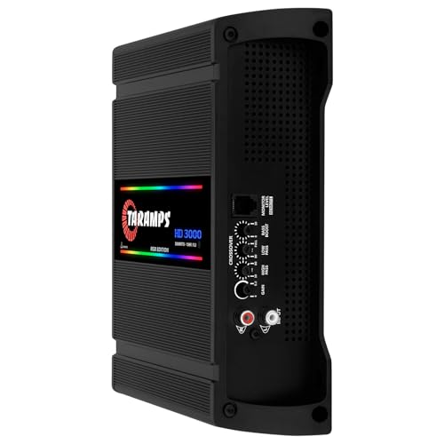 Taramp's Taramps HD 3000 1 Ohm Black RGB 1 Channel Amplifier 3000 Watts RMS Digital, 108 RGB Effects, Crossover, Low/High Pass, Bass Boost, Car Audio System, Monoblock Full Range, LED Monitor Indicator, HD 3k - Image 3