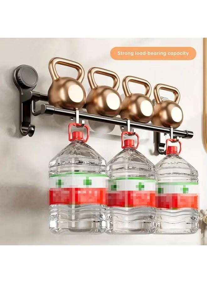 50cm Suction Towel Bar for Bathroom Wall, Double Bath Towel Racks with Suction Cups, No Drill Installation Removable Shower Mat Rod for Towel, Shoes, Lid in Kitchen and Bathroom ( Gray) - Image 4