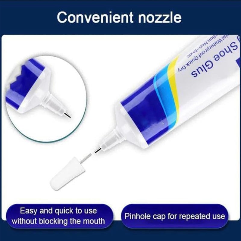 KASTWAVE Shoe Repair Adhesive, Waterproof Quick Dry Super Strong Shoe Glue, Multi-Purpose Strong Adhesive Glue, Waterproof Clear Shoe Repair Glue, For Sneakers, Hiking Shoes, Boots, Sandal (2 Pcs) - Image 5