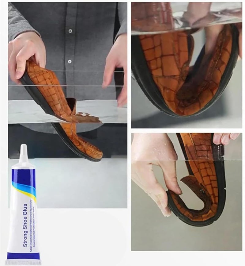 KASTWAVE Shoe Repair Adhesive, Waterproof Quick Dry Super Strong Shoe Glue, Multi-Purpose Strong Adhesive Glue, Waterproof Clear Shoe Repair Glue, For Sneakers, Hiking Shoes, Boots, Sandal (2 Pcs) - Image 3