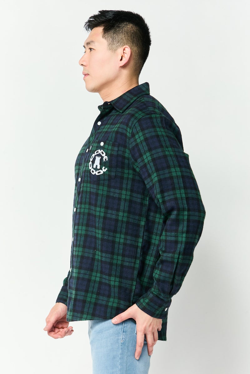 Crooks & Castles Men Regular Fit Plaid Long Sleeve Casual Shirt, Multicolor - Image 3