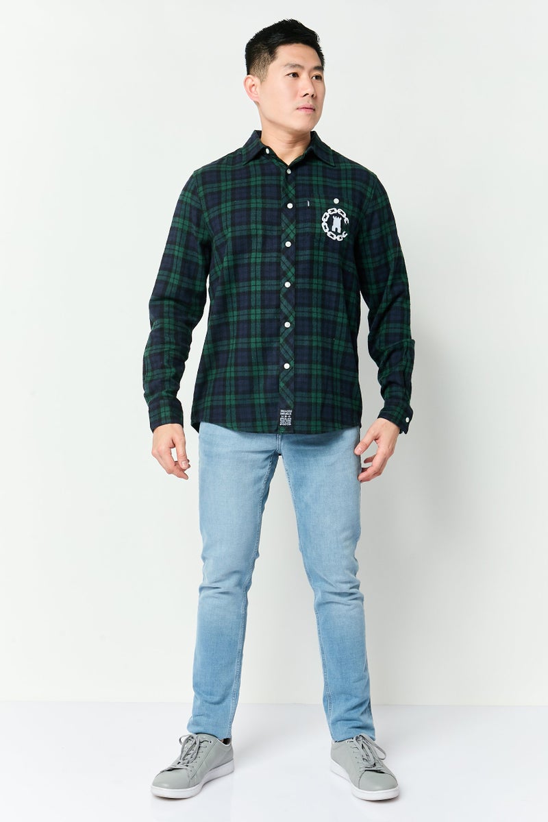 Crooks & Castles Men Regular Fit Plaid Long Sleeve Casual Shirt, Multicolor - Image 2