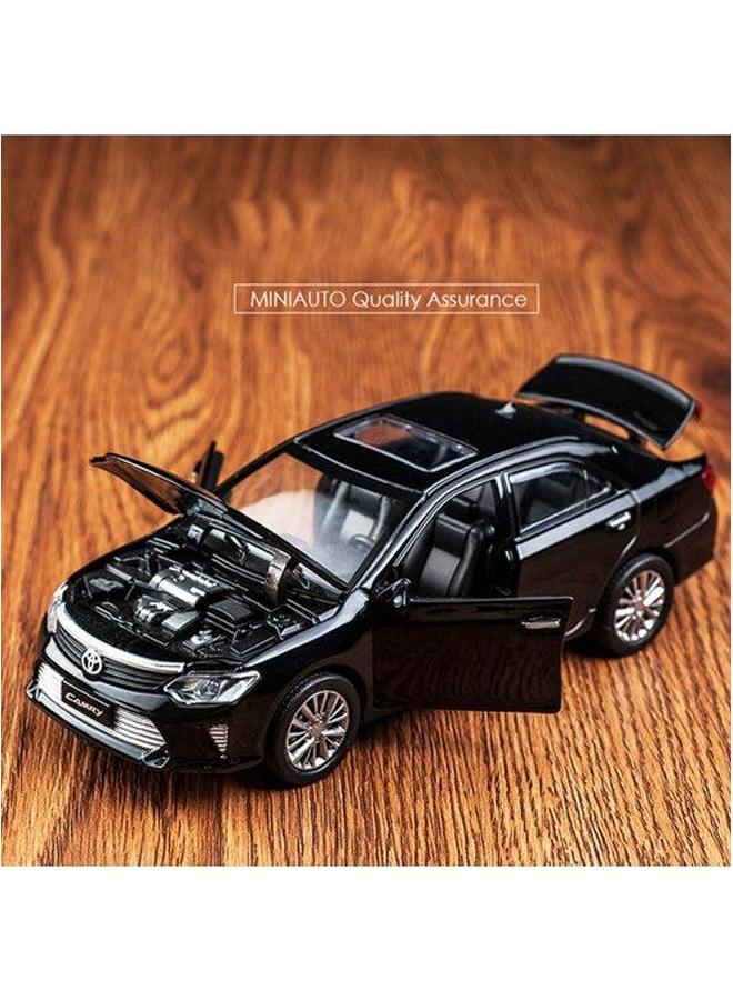 Scale car Model,1:32 ​for Toyota Camry,Children Metal Toys Pull Back Wheels Flashing Machinery for Kids,Diecast Model Car(Black) - Image 2
