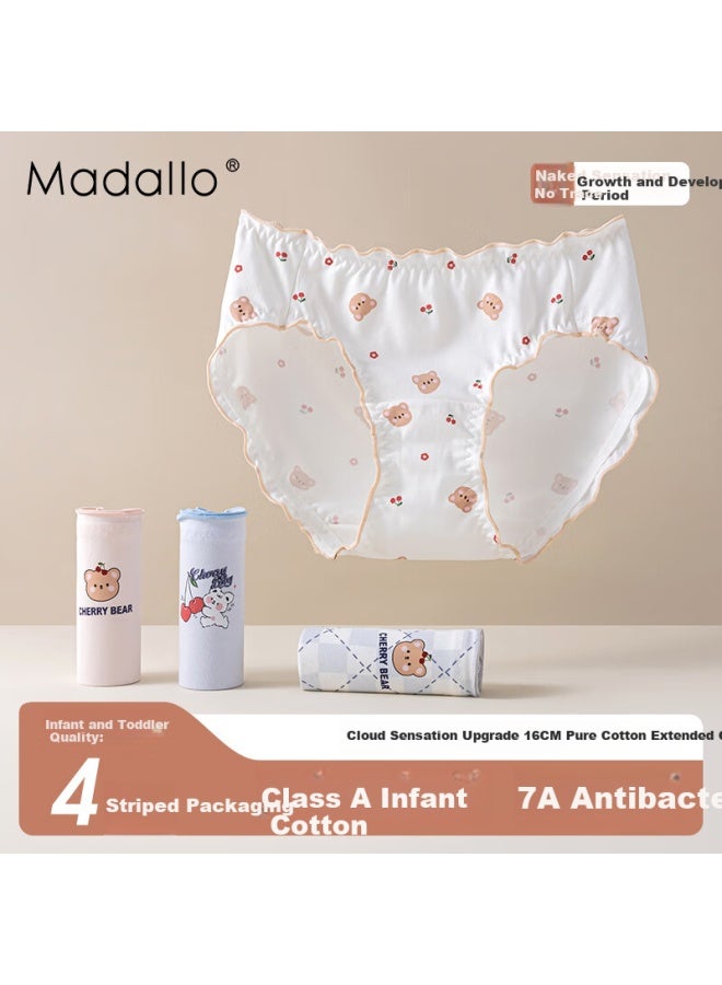 Madallo A Class Baby Cotton Girl Underwear Pure Cotton Antibacterial Junior High School Youth Underwear 12-16 Years Old Girls Underwear - Image 1