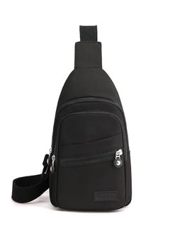 Sling Bag Backpack, Anti Theft Chest Shoulder Bag Crossbody Gym Daypack with Earphone Hole for Outdoor Cycling Travel Hiking Men Women(BLACK)