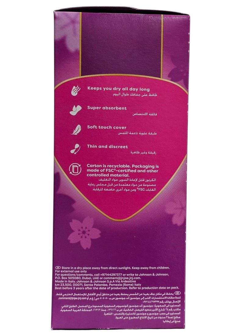 Carefree daily pads with a fresh scent to reduce unpleasant odors by up to 100% with extra protection. 20 Linres - Image 2