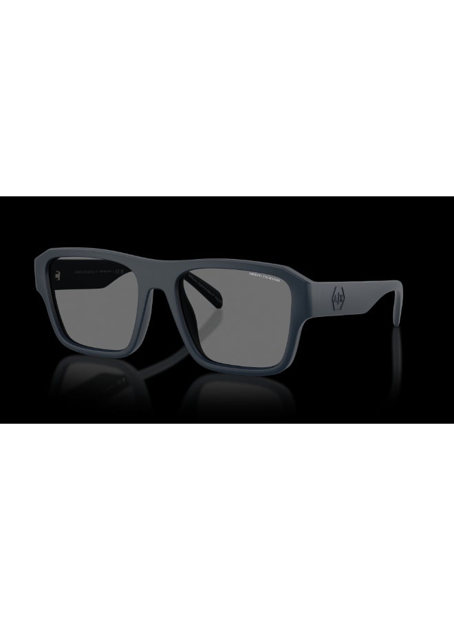 Armani Exchange نظارات شمسية طيار للرجال من أرماني إكستشينج - AX 4154SU - حجم العدسة: 56 مم - أزرق أوبال غير لامع - Image 1