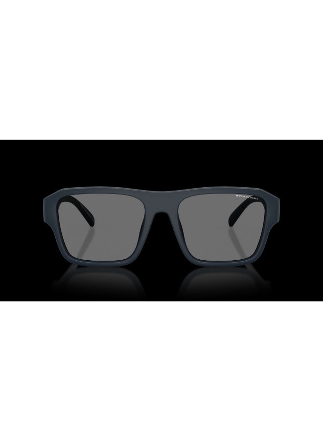 Armani Exchange نظارات شمسية طيار للرجال من أرماني إكستشينج - AX 4154SU - حجم العدسة: 56 مم - أزرق أوبال غير لامع - Image 3