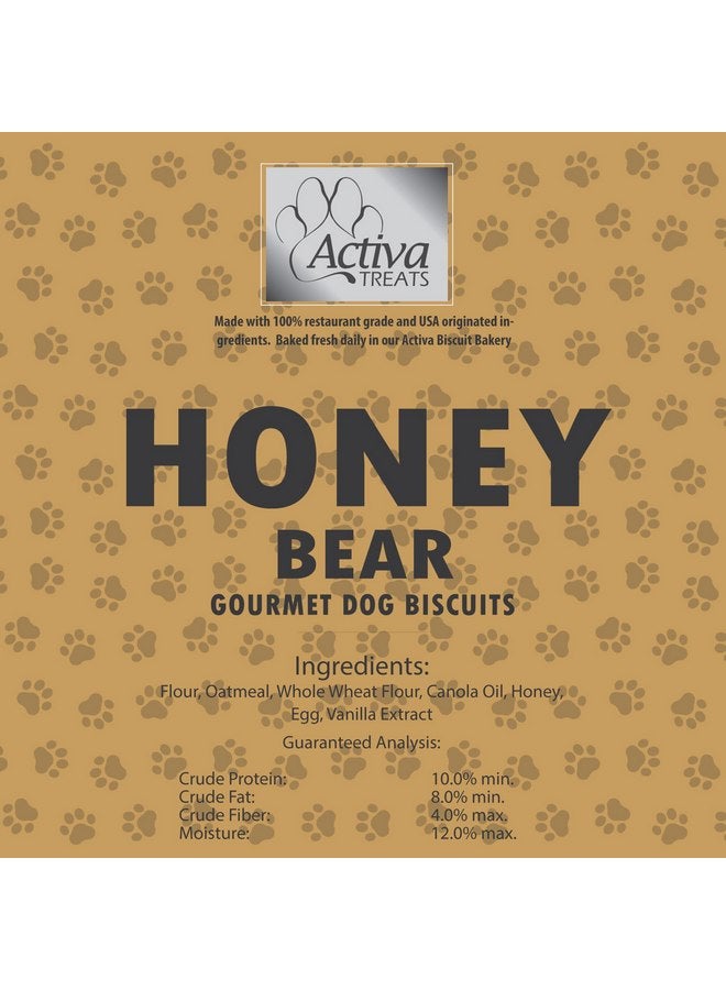 أكتيفا بسكويت أكتيفا هوني بير جورميه للكلاب 2 رطل | مكافآت الكلاب المقرمشة | مكافآت الكلاب بنكهة العسل (متوسطة، عسلية) - Image 3