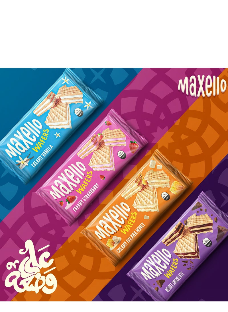 Maxello Wafer fingers filled with Creamy Halawa and Honey 4 Packet 12 pcs  - Image 3