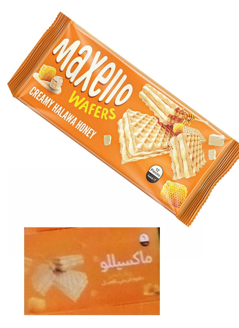 Maxello Wafer fingers filled with Creamy Halawa and Honey 4 Packet 12 pcs  - Image 1