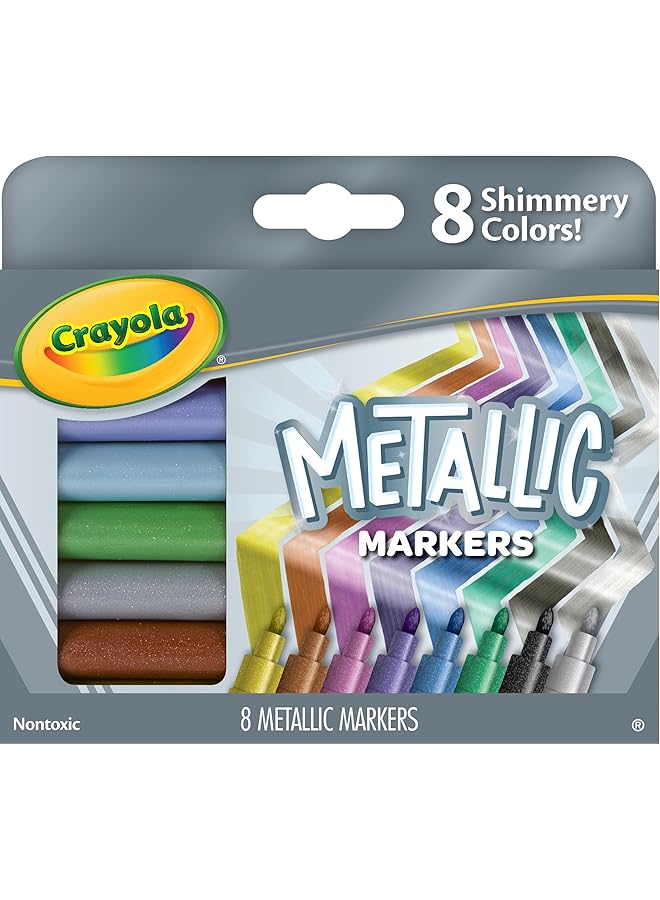 Crayola Metallic Markers 8 Count - Image 1