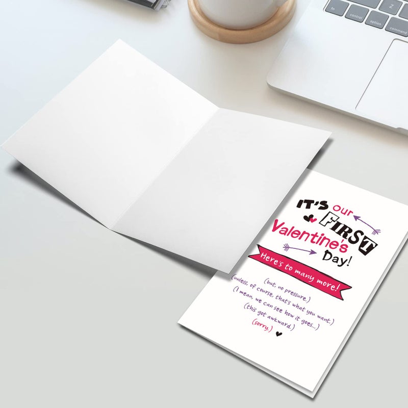 Ogeby Funny First Valentine's Day Card for Boyfriend Girlfriend, Cute Valentines Day Gifts for Him Her, Sarcastic 1st Valentines Cards Gifts for Couple Men Women - Image 5