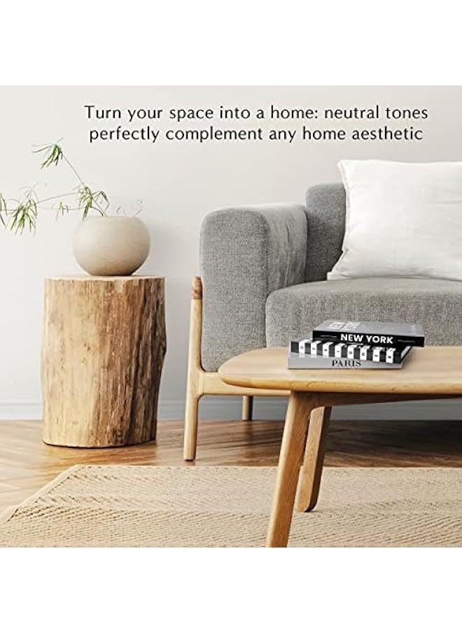NIBEMINENT Designer Books Decor Set of 3 Hardcover Aesthetic Black & White Decorative Books for Home Decor Coffee Table Bookshelf TV Stand Entryway Décor Minimalist Modern Faux/Fake Book Box for Shelf Decoration  - Image 4