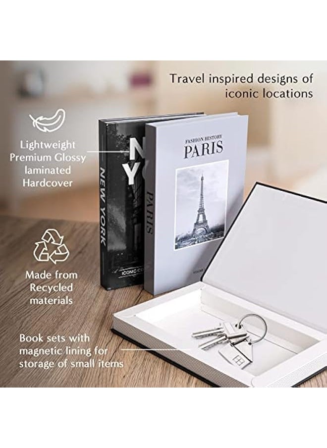 NIBEMINENT Designer Books Decor Set of 3 Hardcover Aesthetic Black & White Decorative Books for Home Decor Coffee Table Bookshelf TV Stand Entryway Décor Minimalist Modern Faux/Fake Book Box for Shelf Decoration  - Image 3