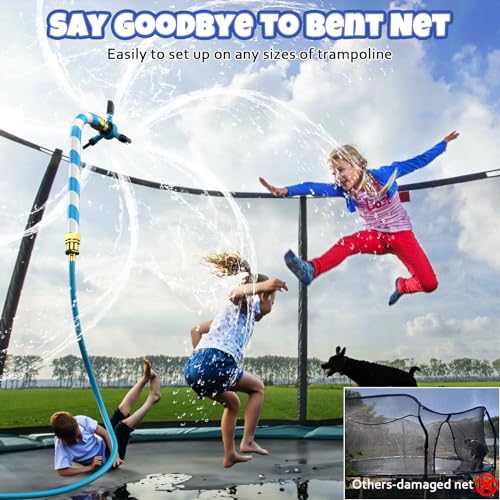HaiSun Universal Trampoline Sprinkler, Net Friendly Trampoline Accessories, 360 Rotating Water Sprinkler of Trampolines, Outdoor Backyard Water Park Fun Summer Toys for Kids - Image 2
