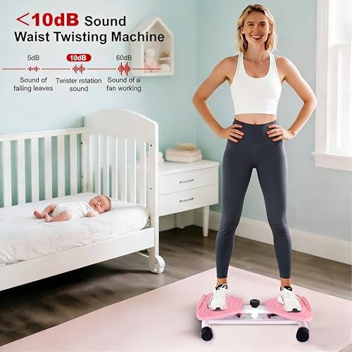 TREVIXAL Waist Twister Machine Exercise Fitness Tool, Ultra-Quiet Operation, 9-level Adjustable Resistance Modes, Slim Waist Exerciser, Rotating Balance Trainer, Load-Bearing 300LBS - Image 4