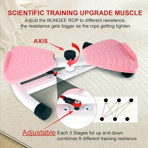 TREVIXAL Waist Twister Machine Exercise Fitness Tool, Ultra-Quiet Operation, 9-level Adjustable Resistance Modes, Slim Waist Exerciser, Rotating Balance Trainer, Load-Bearing 300LBS - Image 3