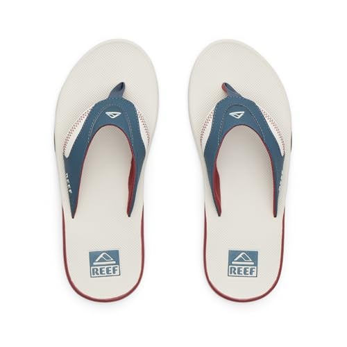 REEF Fanning Mens Bottle Opener Flip Flop, Arch Support, Durable Outsole, Water Friendly, Varsity, 5 - Image 5