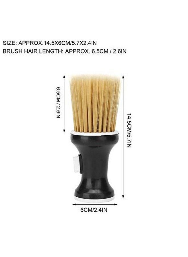 ZJchao - Neck Hair Brush With Hairdressing Powder Storage Barber And Salon Brush Remove Loose Hair From Neckline And Ears After Haircut Dust Cleaning Brush(Black) - Image 1